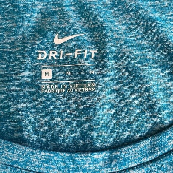 Womens Nike Dry Fit Perfomance Tech Shirt Size M Blue u - Picture 7 of 8